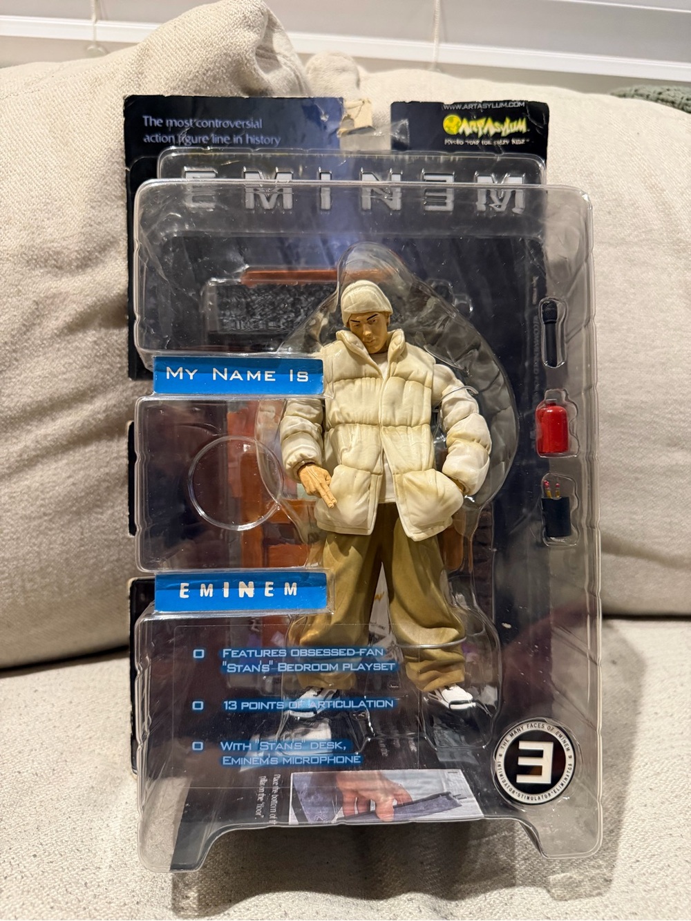 Asylum 2001 Eminem My Name Is Eminem Action Figure White Coat